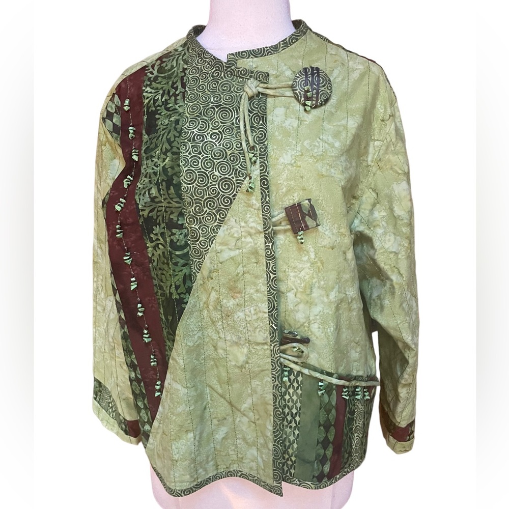 Handcrafted Artsy Beaded Ornate Button Down Jacket